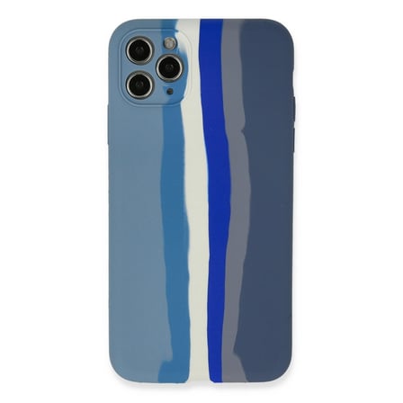 MEPA Najmaddin İphone 11 Pro Kılıf Ebruli Lansman Silikon - Mavi-gri Najmaddin