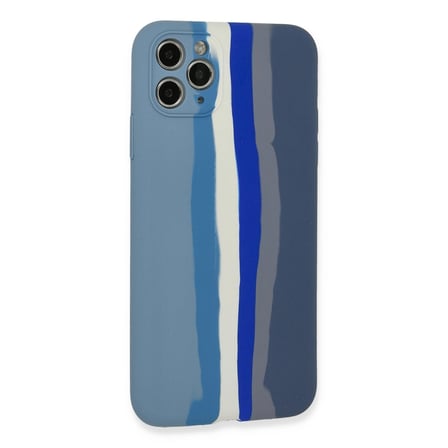 MEPA Najmaddin İphone 11 Pro Kılıf Ebruli Lansman Silikon - Mavi-gri Najmaddin