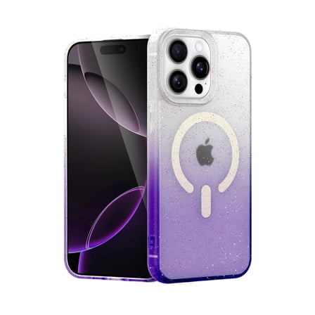 Bez iPhone 15 Pro Max Pummel Shiny Magsafe Kapak - Mor Najmaddin