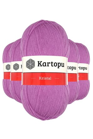 Tedar 5 Adet Kristal Çift Katlı El Örgü Lif İpi Leylak K805 Najmaddin