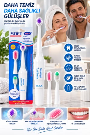 Karg Diş Aralarını Temizlemeye Yardımcı Titreşimli Diş Fırçası Najmaddin