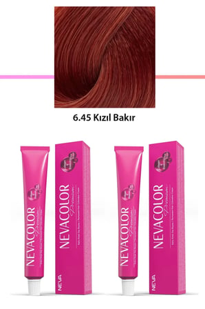 Tedar 2 li Set Premium 6.45 Kızıl Bakır - Kalıcı Krem Saç Boyası 2 X 50 g Tüp Najmaddin