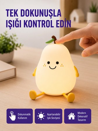 Mey Mey İthalat Dekoratif Armut LED Lamba Renk Ayarlı Şarj Edilebilir Najmaddin