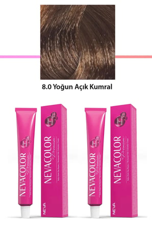 Tedar 2 li Set Premium 8.0 Yoğun Açık Kumral - Kalıcı Krem Saç Boyası 2 X 50 g Tüp Najmaddin