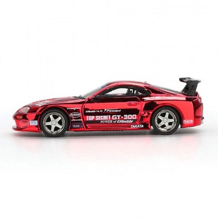 Mey Mey İthalat  1/64 Model Araç Supra (A80) Top Secret GT-300 Top Secret Red Chrome Najmaddin