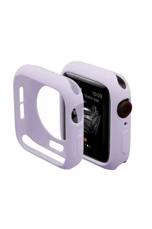 Sh Newface Apple Watch 42mm Silikon Alt Kasa - Lila Najmaddin