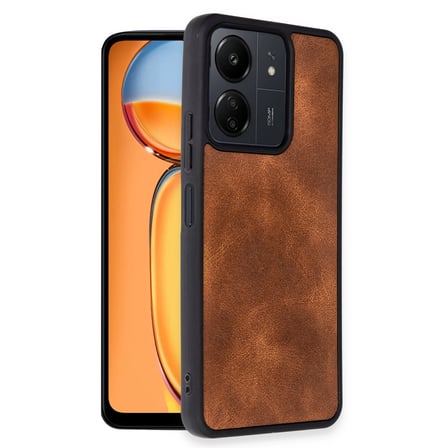 Bez Redmi 13C Kılıf Aras Deri Kapak - Taba Najmaddin