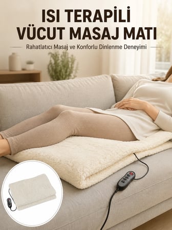 Mey Mey İthalat Vücut Masaj Matı Isı Terapili ve Çok Bölgeli Masaj Yeni Nesil Najmaddin