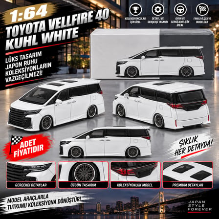 Ticaret 1/64 Toyota Vellfire 40 KUHL White (adet fiyatıdır) Najmaddin