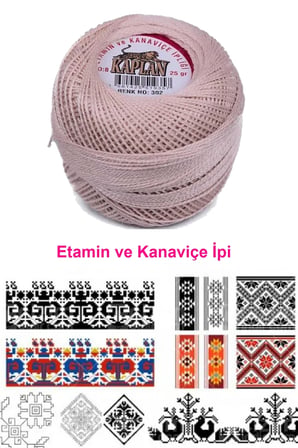 Tedar Kaplan Etamin Ve Kanaviçe İpi 8 No Kod/Renk: 302 - Royaleks Najmaddin