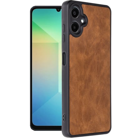 Bez Galaxy A06 Kılıf Aras Deri Kapak - Taba Najmaddin