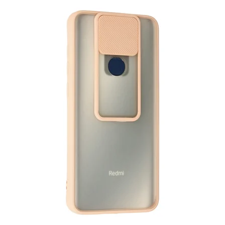 Bez Redmi Note 9 Kılıf Palm Buzlu Kamera Sürgülü Silikon - Pembe Najmaddin