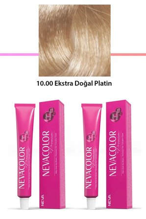 Tedar 2 li Set Premium 10.00 Ekstra Doğal Platin - Kalıcı Krem Saç Boyası 2 X 50 g Tüp Najmaddin
