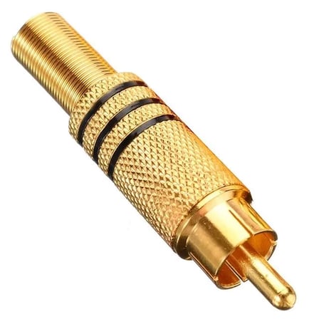 Sh Powermaster Pm-1290 Tos Rca Fiş Metal Gold Erkek Konnektör Najmaddin