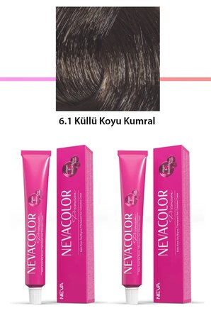 Tedar 2 li Set Premium 6.1 Küllü Koyu Kumral - Kalıcı Krem Saç Boyası 2 X 50 g Tüp Najmaddin