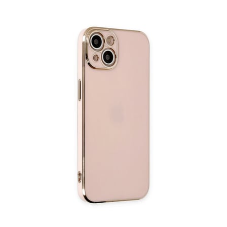 Bez iPhone 15 Kılıf Volet Silikon - Pembe Najmaddin