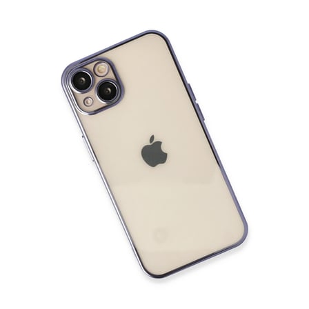 Bez iPhone 14 Kılıf Razer Lensli Silikon - Mor Najmaddin