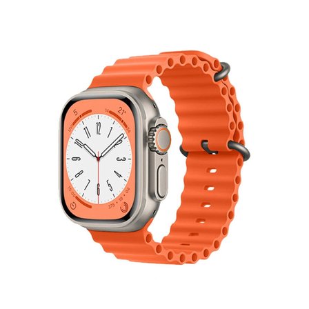 Tedar Apple Watch 38mm Ocean Kordon - Turuncu Najmaddin