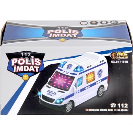 Ticaret  112 Polis İmdat 3D Işıklı Sesli Polis Aracı Najmaddin