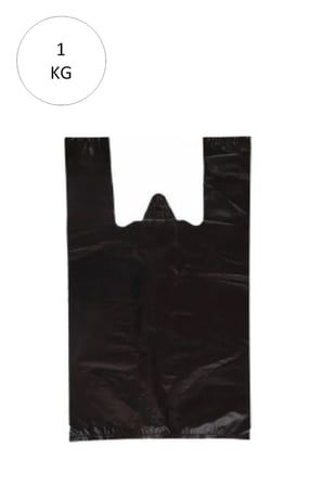 Tedar Siyah Atlet Poşet Orta Boy 29x50 cm Takriben 85 Adet 1 Kg Najmaddin