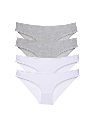 Tedar 4 adet Süper Eko Set Likralı Kadın Slip Külot Gri Beyaz Najmaddin