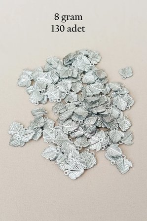 Tedar Oya Abiye Bileklik Kolye Pleksi Metalik Plastik Pul Gümüş Renk 8 gram 130 adet - BNC507 Najmaddin