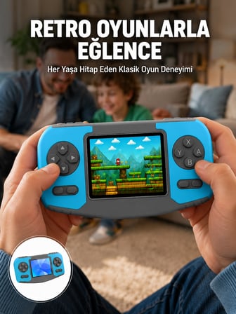 Karg Mini Arcade Oyun Konsolu Hafif Taşınabilir Çocuk Hediyelik Najmaddin