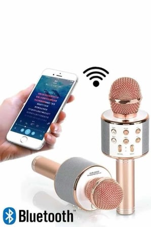 Mey Mey İthalat Karaoke Mikrofon Dahili Hoparlörlü Sd-usb-aux Girişli Bluetooth Hoparlör Najmaddin