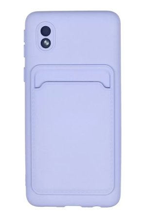 Sh Newface Samsung Galaxy A01 Core Kılıf Kelvin Kartvizitli Silikon - Lila Najmaddin