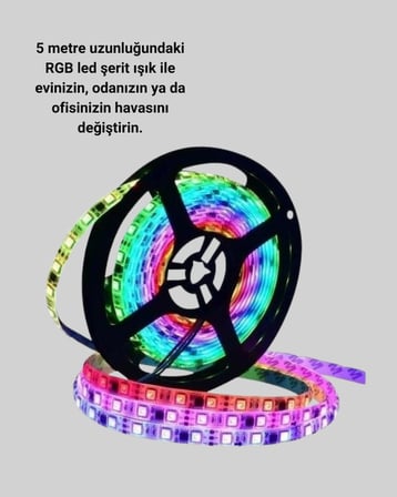 Mey Mey İthalat Dekoratif Kumandalı Şerit LED 5 Metre Najmaddin