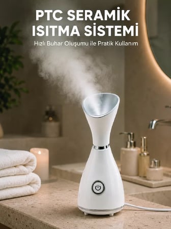 Hepsi Nano İyonik Cilt Bakım Buhar Makinesi PTC Isıtma Sistemli Najmaddin