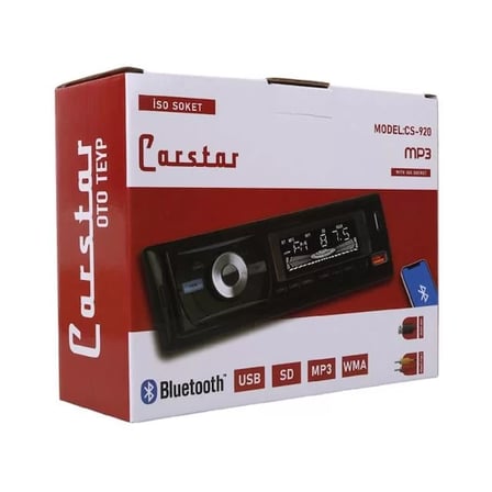 Sh Carstar Cs-920 Çift Usb/sd/fm/aux/bluetooth Kumandalı Oto Teyp 4x60 Watt Najmaddin