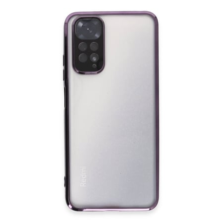 Bez Redmi Note 11 Kılıf Razer Lensli Silikon - Mor Najmaddin