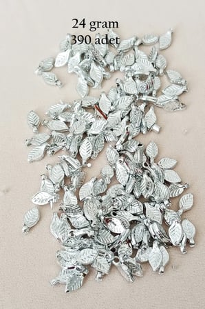 Tedar Oya Abiye Bileklik Kolye Pleksi Metalik Plastik Pul Gümüş Renk 24 gram 390 adet - BNC574 Najmaddin