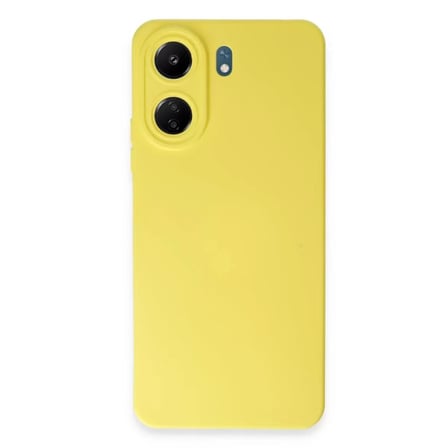 Sh Xiaomi Redmi 13c Kılıf Nano İçi Kadife Silikon - Sarı Najmaddin