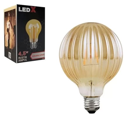 Sh Ledx As-60 Kırılmaz Gövde 4,5 Watt Rustik Star Ampul Najmaddin