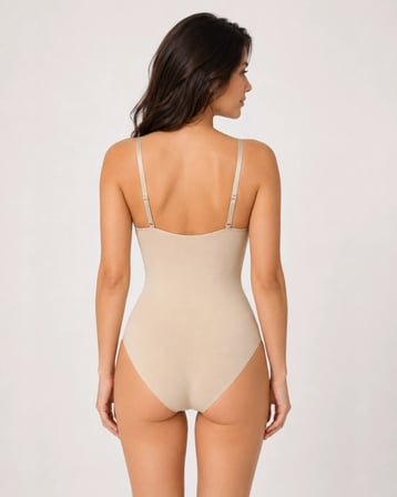 Beru Kadın Ten Rengi Agraflı Göğüs Açık Body Korse Najmaddin