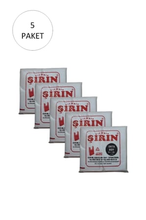Tedar Beyaz Kalın Atlet Poşet Orta Boy 28x50 Cm 1 Kg 5 Paket (Takriben 375 Adet) Najmaddin
