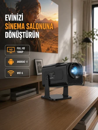 Mey Mey İthalat 1.5 KG Ağırlığında, 4500 Retro Oyunlu Multimedya Projektör Yeni Nesil Najmaddin