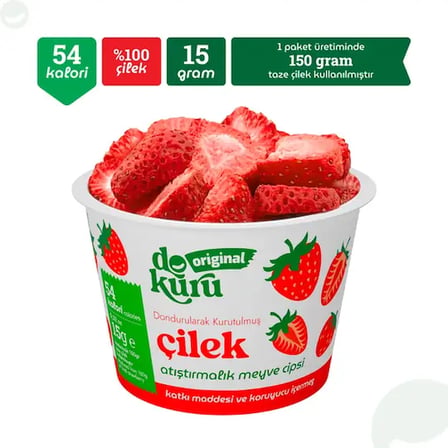 Ticaret Original Çilek Atıştırmalık Meyve Cipsi 15gr Najmaddin