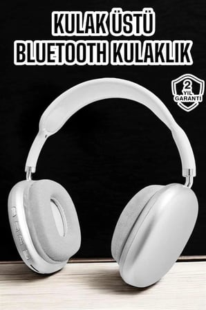 Karg P9 Plus Kablosuz Kulak Üstü Bluetooth Kulaklık Beyaz Yüksek Ses Kaliteli Najmaddin