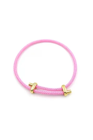 Tedar İp Bileklik - Pembe Najmaddin