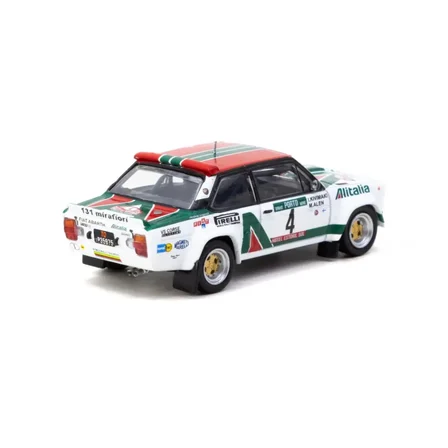 Ticaret Tarmac Works 1/64 FIAT 131 ABARTH Rally Rallye de Portugal - Vinho do Porto 1978 Winner #04 Najmaddin