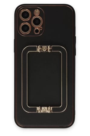 Sh Newface Apple İphone 12 Pro Kılıf Coco Elit Kapak - Siyah Najmaddin