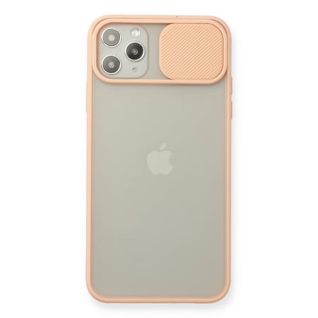 Bez iPhone 11 Pro Max Kılıf Palm Buzlu Kamera Sürgülü Silikon - Pembe Najmaddin