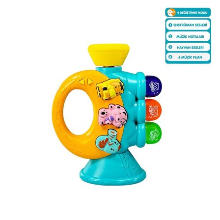 Ticaret JLG-855-38A IŞIKLI VE MÜZİKLİ TROMPET BEBEK -VRD Najmaddin