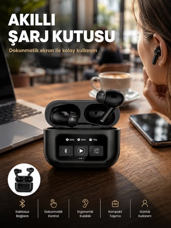 Karg Kablosuz Bluetooth Kulaklık Pro Yeni Nesil Dokunmatik Kontrol Yeni Nesil Najmaddin