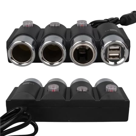 Sh Olesson 1508 12-24v 3lü Çift Usbli 120w 80 Cm Kablolu Araç Çakmak Çoklayıcı Najmaddin