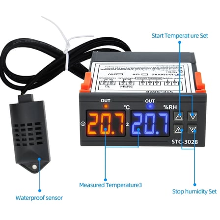 Karg Stc-3028 Dijital Sıcaklık Nem Ölçer 110-220v 10a Termostat Najmaddin
