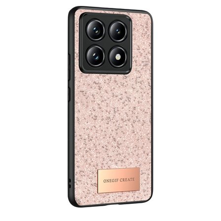 MEPA Najmaddin Onegif Xiaomi Mi 14t Pro Bright Simli Kapak - Pembe Najmaddin